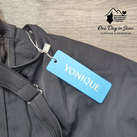 Yonique Plus Size Cross Front Tummy Control One Piece Size 22W - Picture 4 of 7